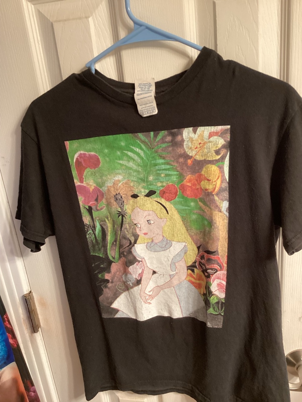 Alice in Wonderland ,Graphic Tee,Color Black,Size Medium